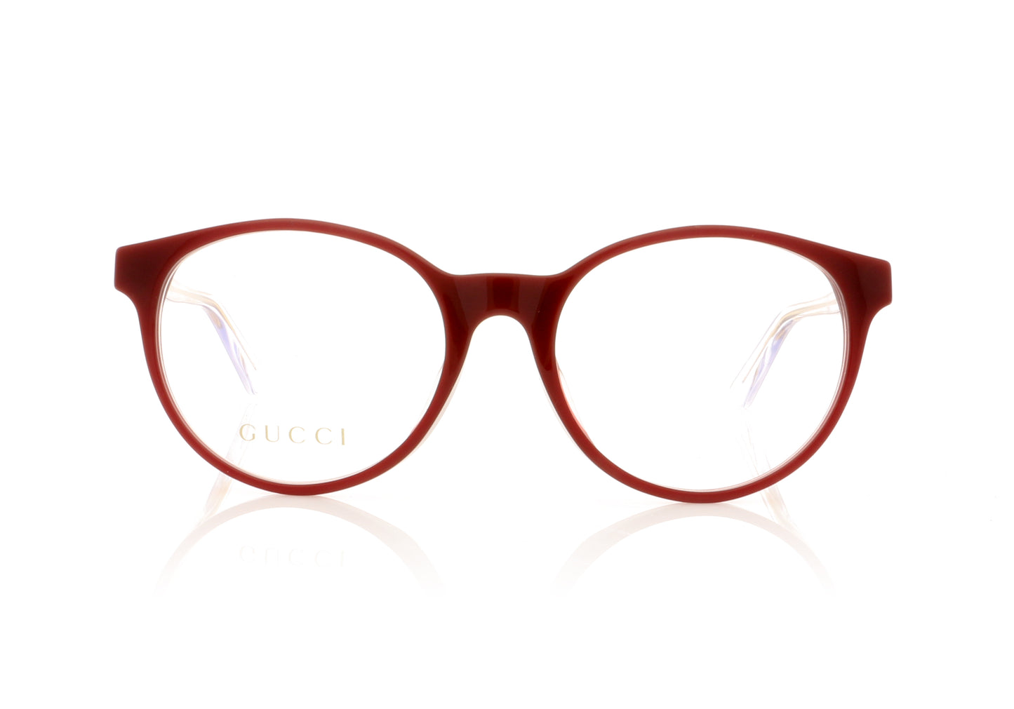 Gucci GG0487OA 9 Burgundy Glasses - Front