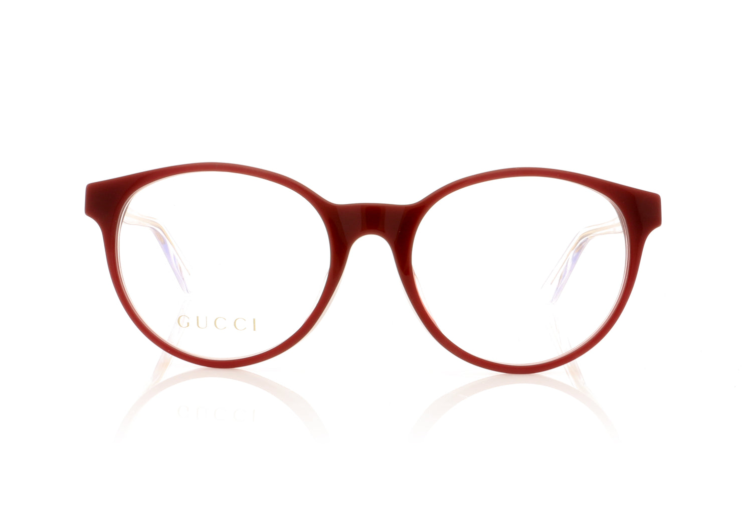 Gucci GG0487OA 9 Burgundy Glasses - Front
