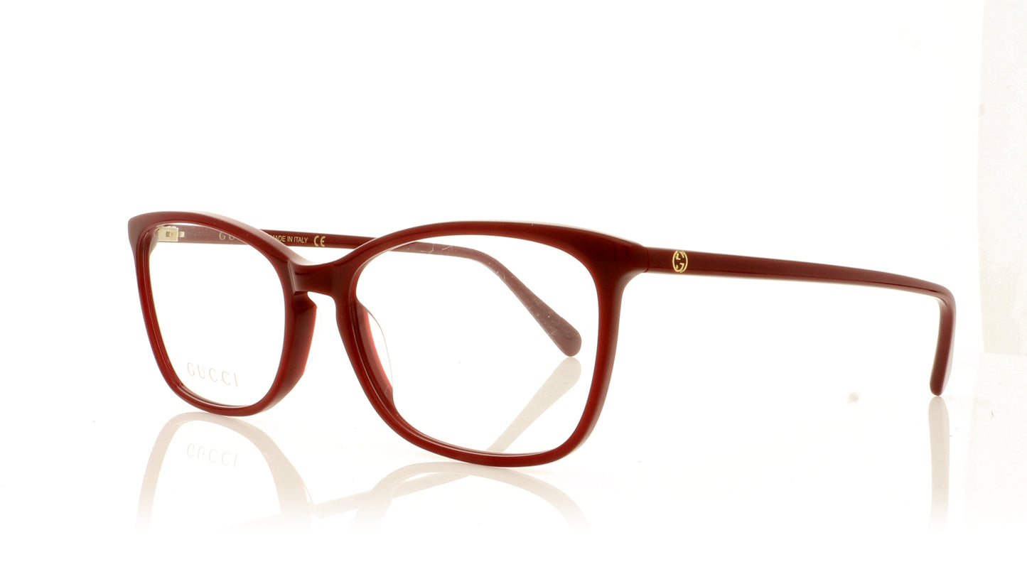 Gucci GG0548O 4 Burgundy Glasses - Angle