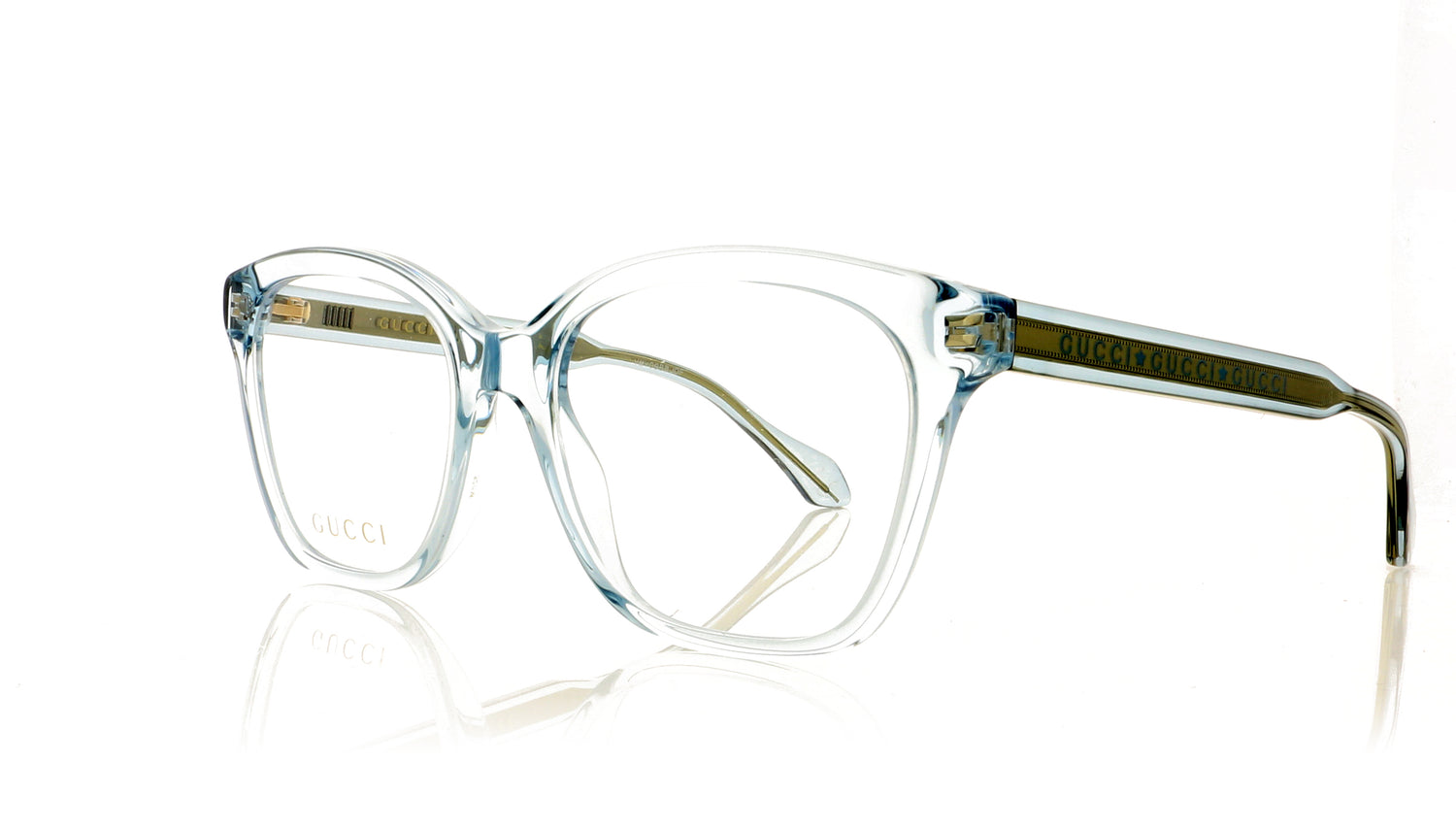 Gucci GG0566O 3 Light Blue Glasses - Angle