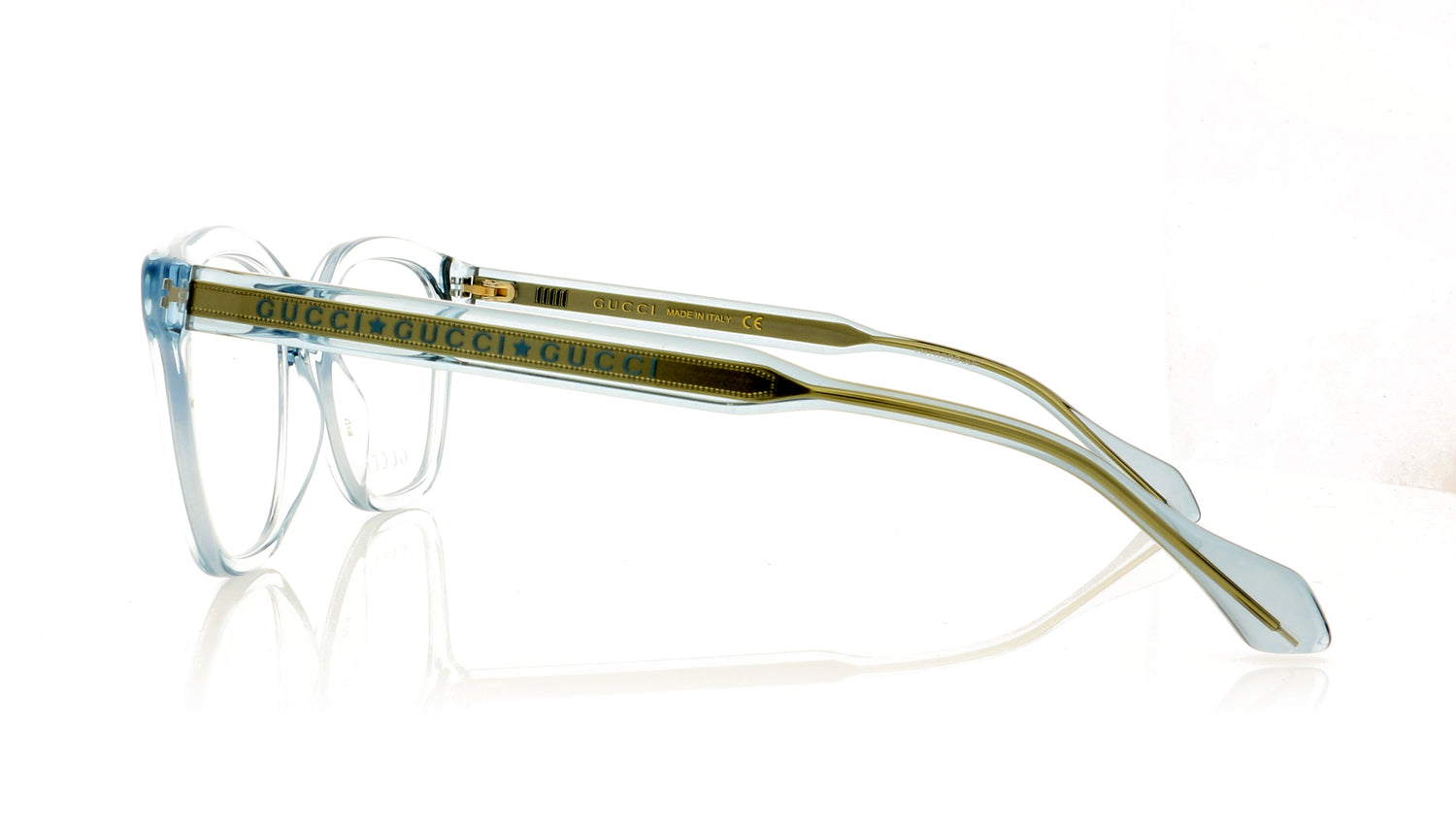 Gucci GG0566O 3 Light Blue Glasses - Side