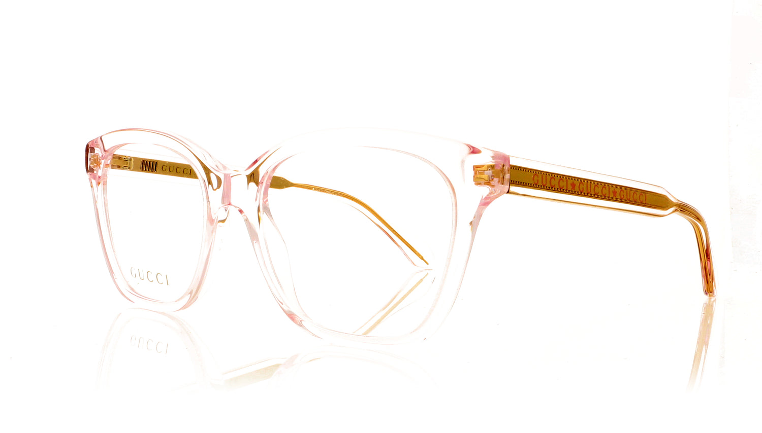 Gucci GG0566O 4 Pink Glasses - Angle