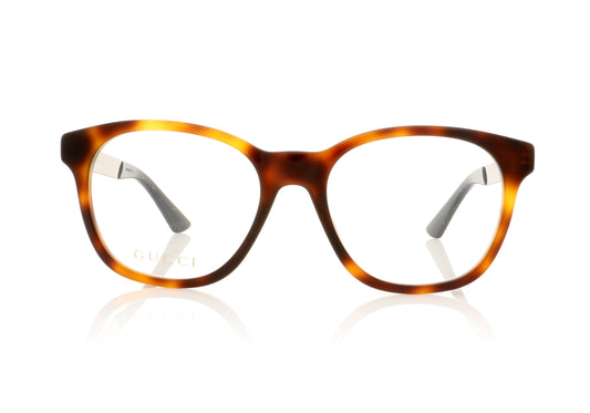 Gucci GG0690O 4 Havana Ruthenium Glasses - Front