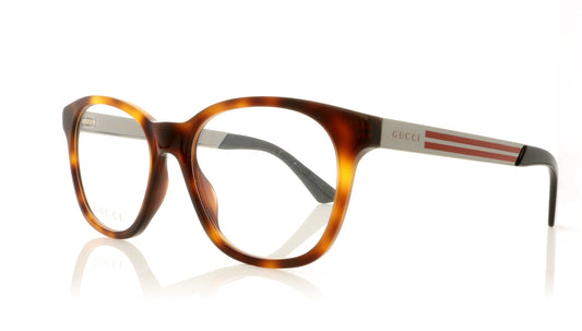 Gucci GG0690O 4 Havana Ruthenium Glasses - Angle