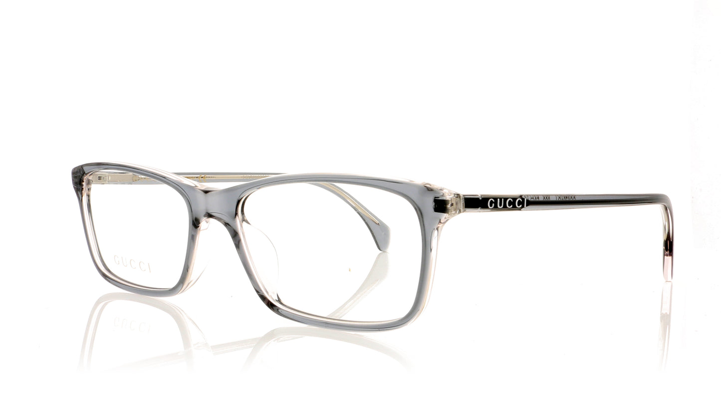 Gucci GG0701OJ 3 Grey Transparent Glasses - Angle