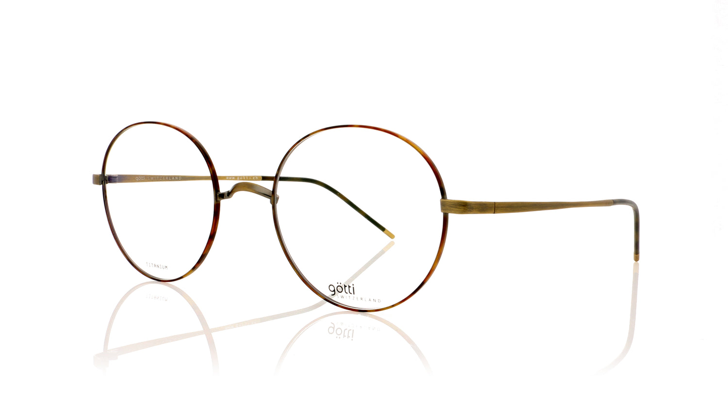 Götti Adan GLA-HAV Gold Antique Glasses - Angle