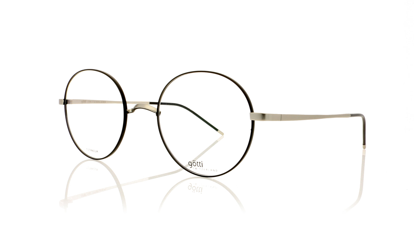 Götti Adan SB-BLKM Silver Brushed Glasses - Angle