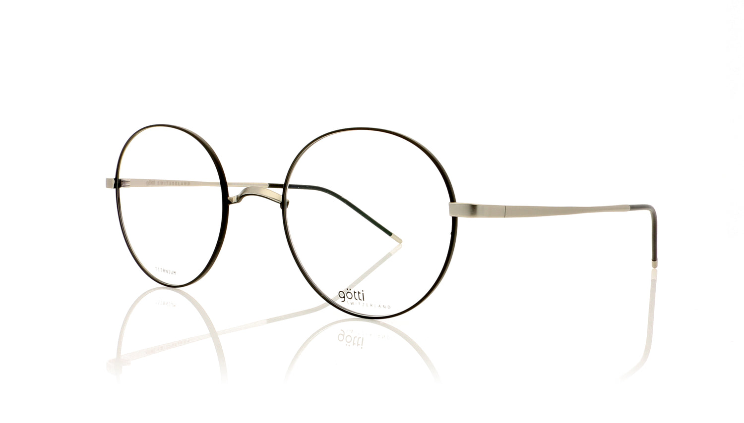 Götti Adan SB-BLKM Silver Brushed Glasses - Angle