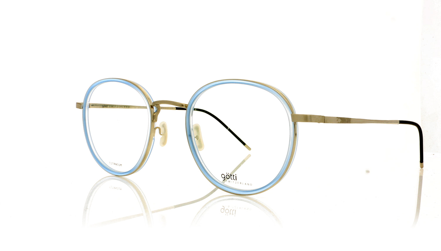 Götti Deek SLB Silver Glasses - Angle