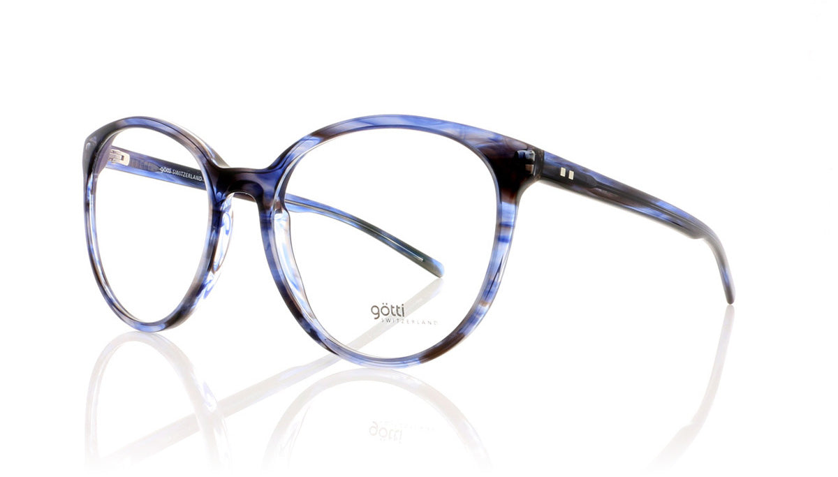 Götti Esty MBL Blue Marbled Glasses - Angle