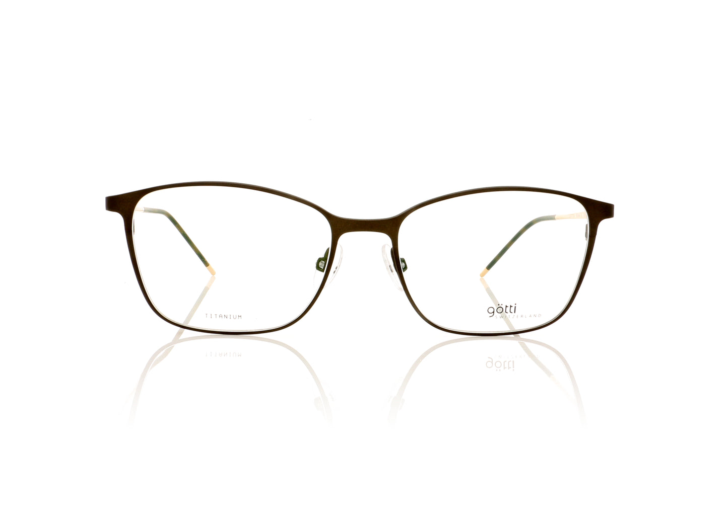 Götti Liotta BRM-G Brown Matte Gold Glasses - Front