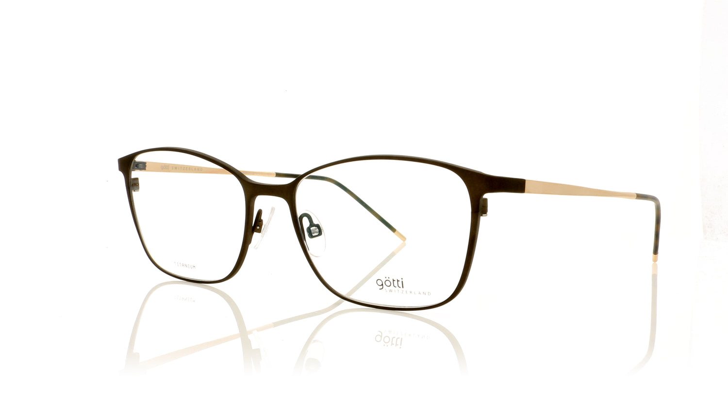 Götti Liotta BRM-G Brown Matte Gold Glasses - Angle