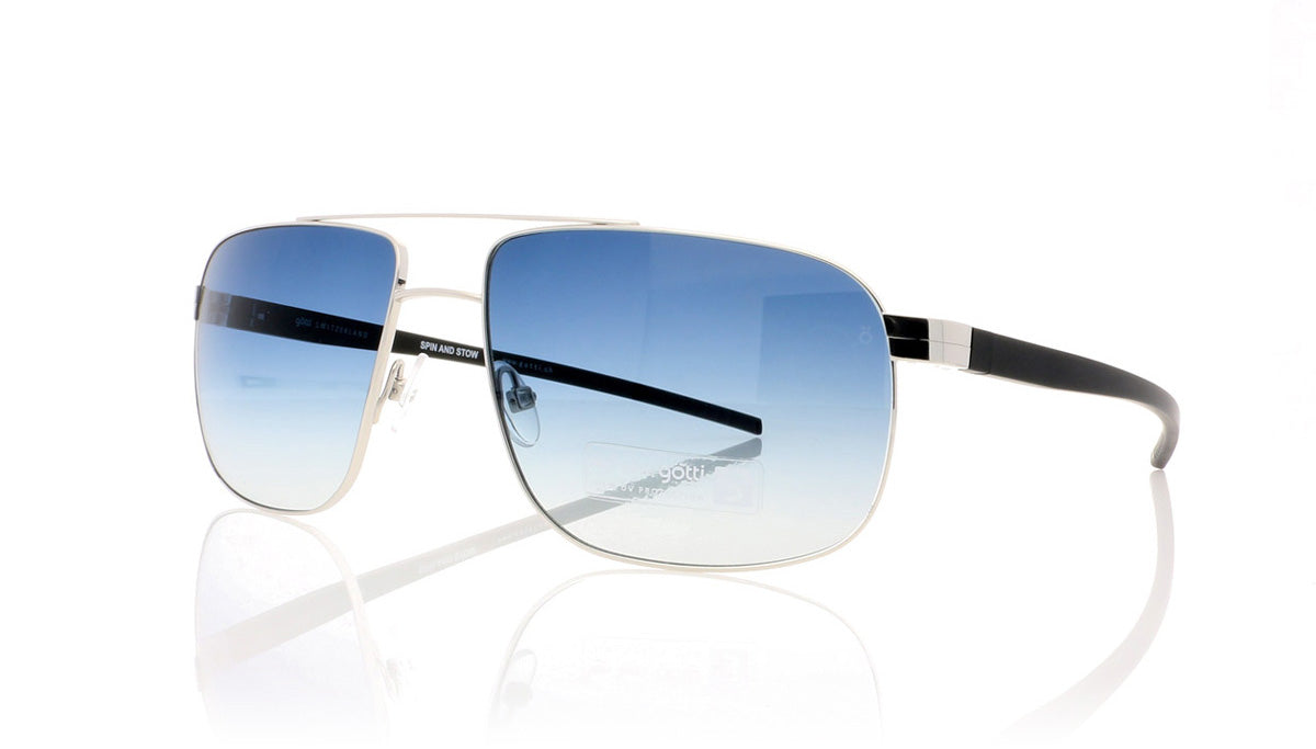 Götti Percy360 SLS Silver Shiny Sunglasses - Angle