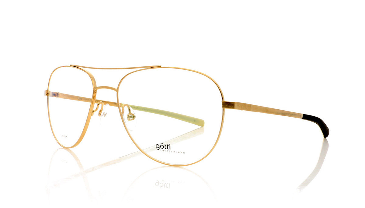 Götti Pole GLB Gotti Gold Brushed Glasses - Angle