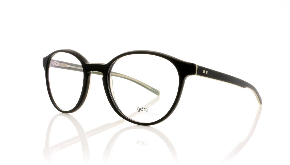Götti Reto BLKY-M Black Glasses - Angle