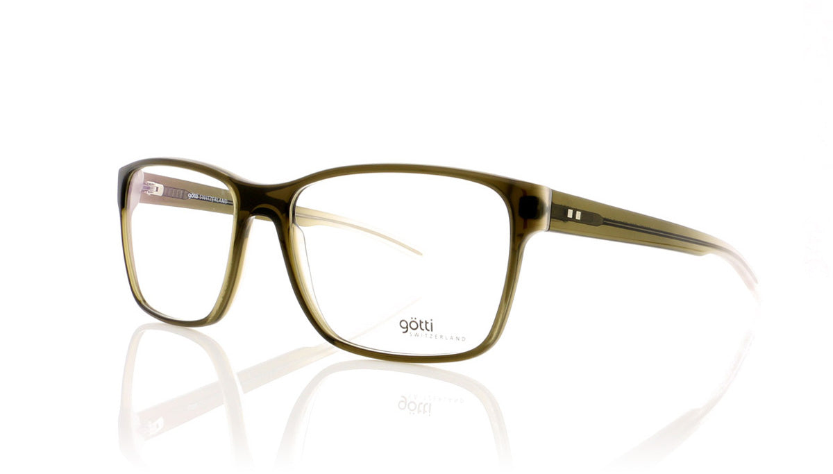 Götti Sansi GRE Olive Transparent Glasses - Angle