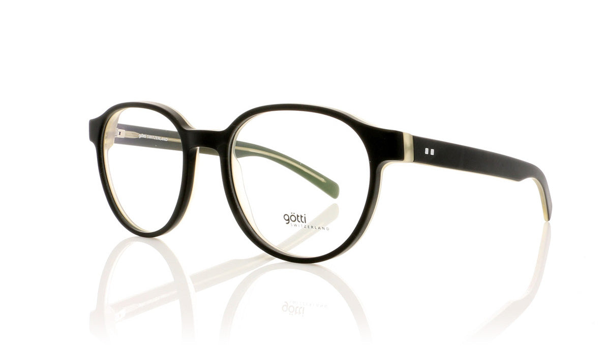 Götti WANJ BLKY-M Black Glasses - Angle