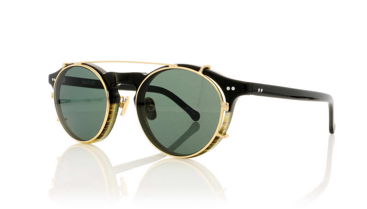 Hadid Eyewear Captain HAD08 C2 Horn & Black Sunglasses - Angle