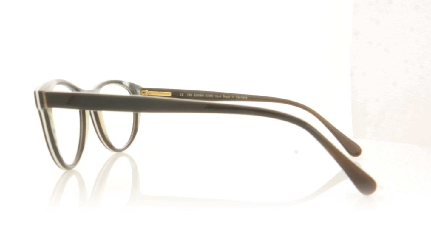 Hoffman Natural Eyewear H2163 BDWBW Horn Glasses - Side