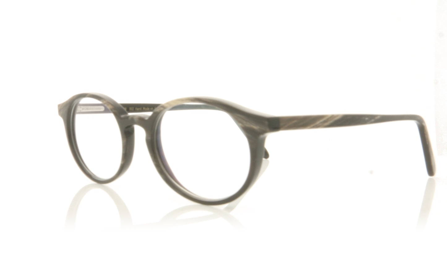Hoffman Natural Eyewear H2191 H18 Horn Glasses - Angle