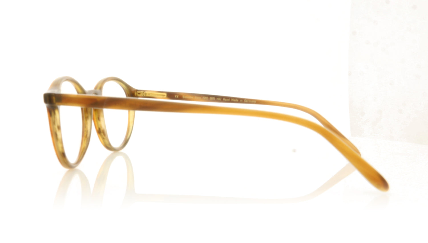 Hoffman Natural Eyewear H2205 9071 H02 Horn Glasses - Side