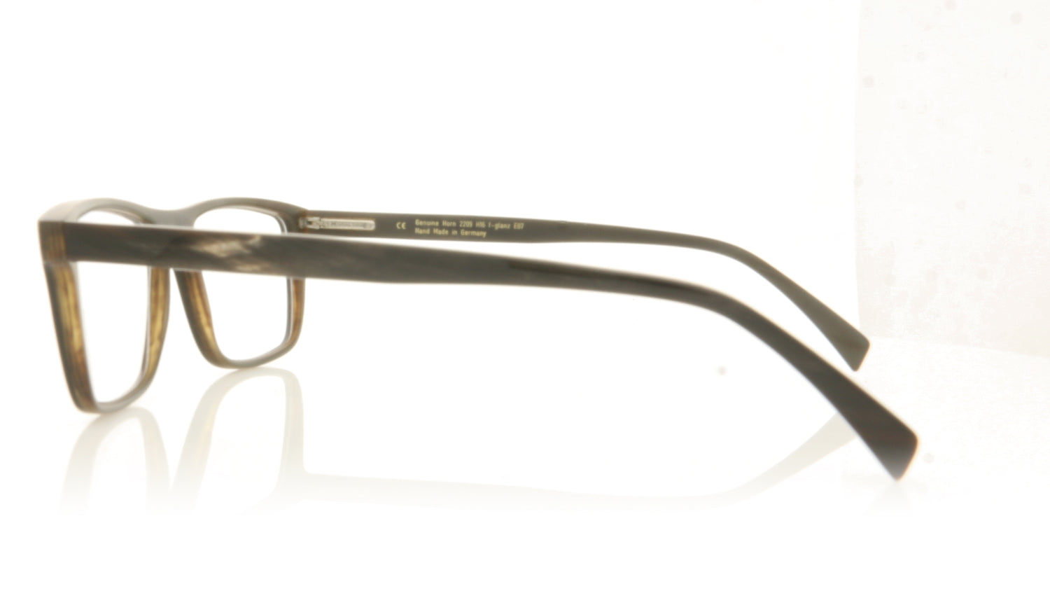 Hoffman Natural Eyewear H2209 H16 H10 Horn Glasses - Side
