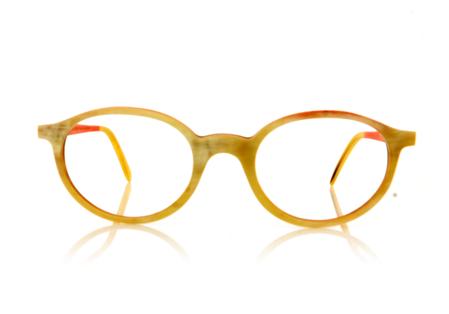 Hoffman Natural Eyewear Hoffman 2116 H55 Light Horn Glasses - Front