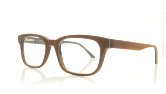 Hoffman Natural Eyewear S9314 H29 Horn Glasses - Angle