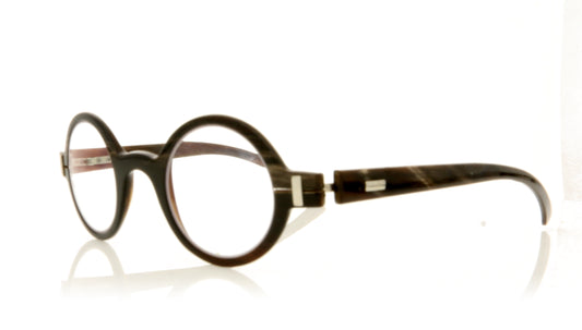 Hoffman Natural Eyewear V7416 H16 Horn Glasses - Angle