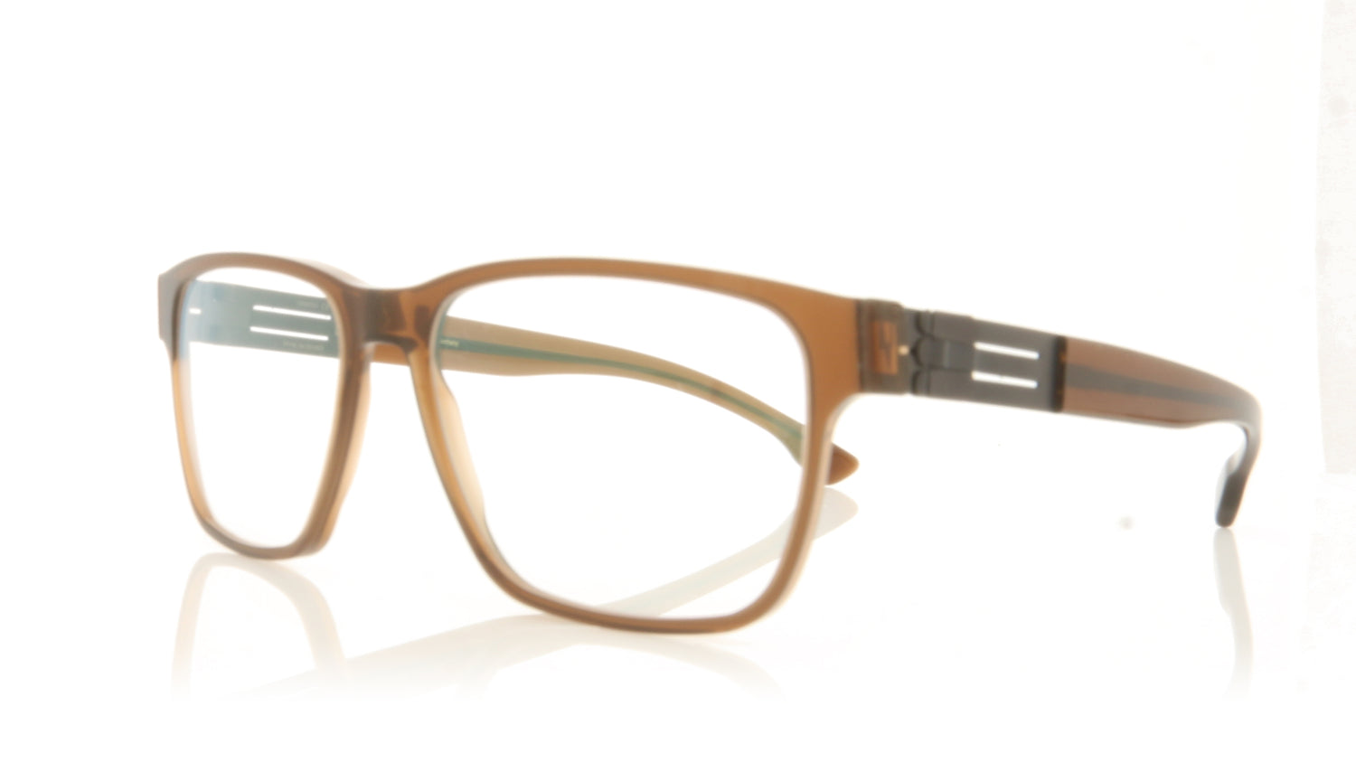 ic! berlin Meta MT Mahagony Teak Glasses - Angle