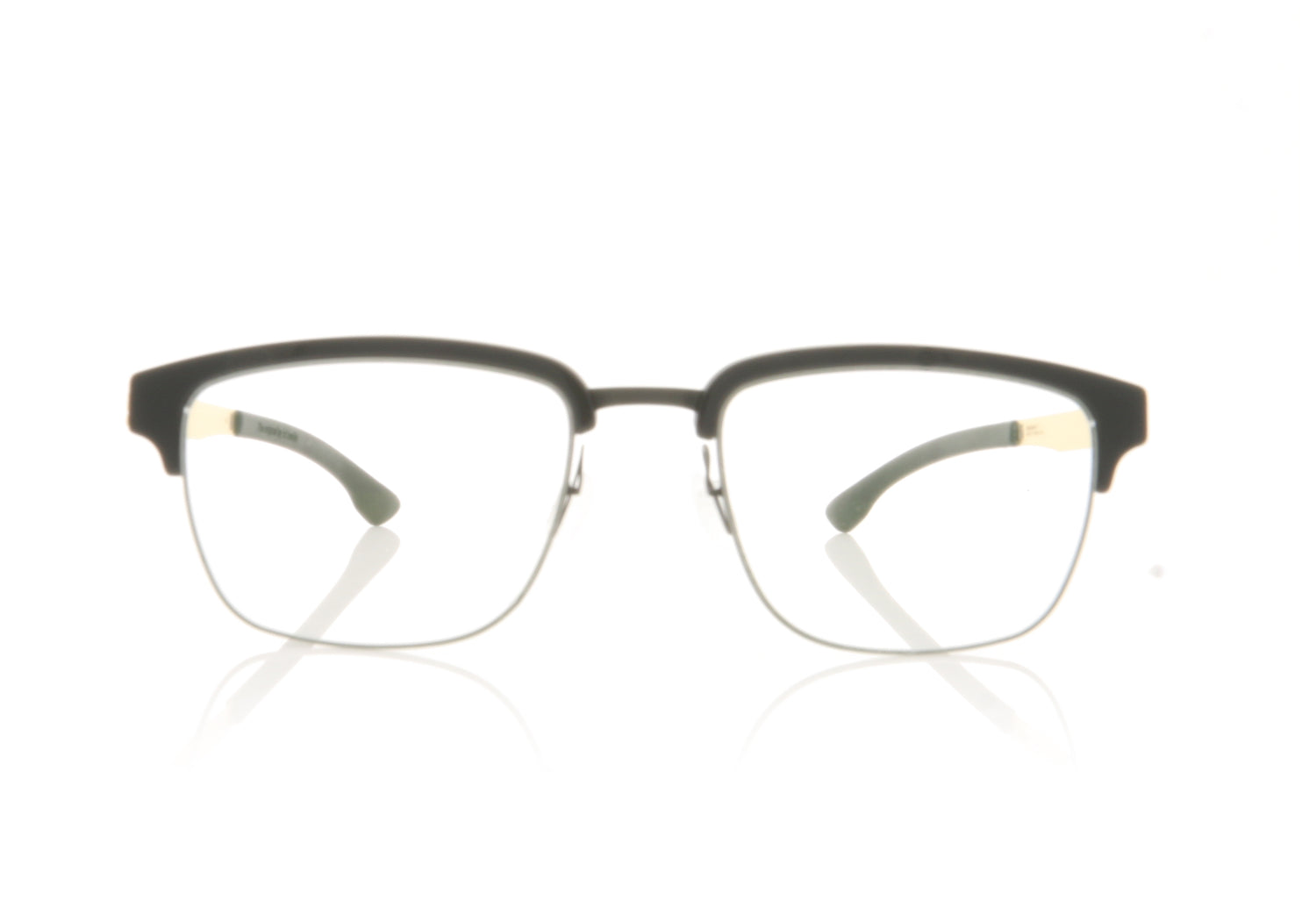 ic! berlin Ricky Y MG Black-Matte Gold Glasses - Front