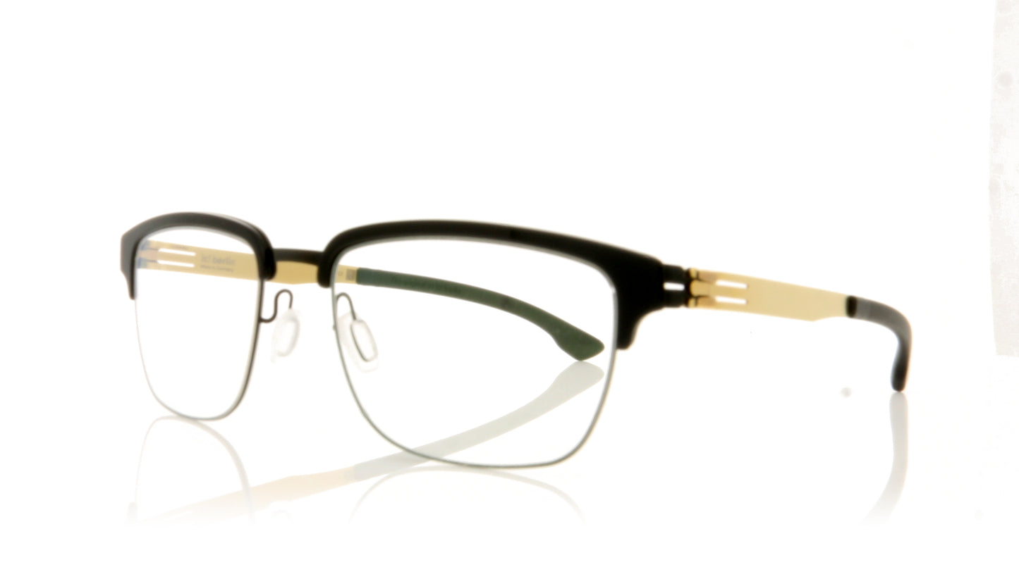 ic! berlin Ricky Y MG Black-Matte Gold Glasses - Angle