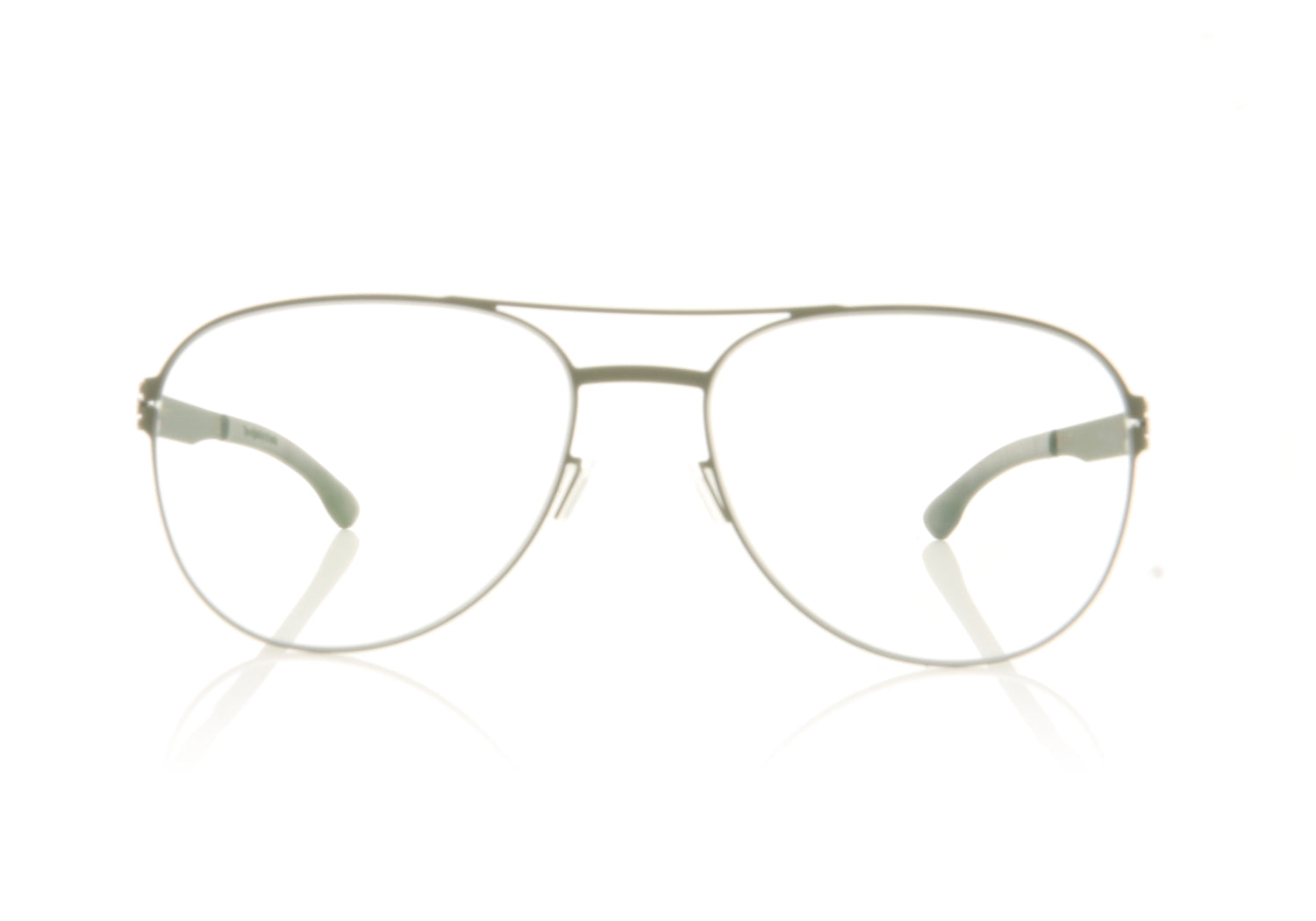 ic! berlin Wolfener MDG Moss Dark Green Glasses - Front