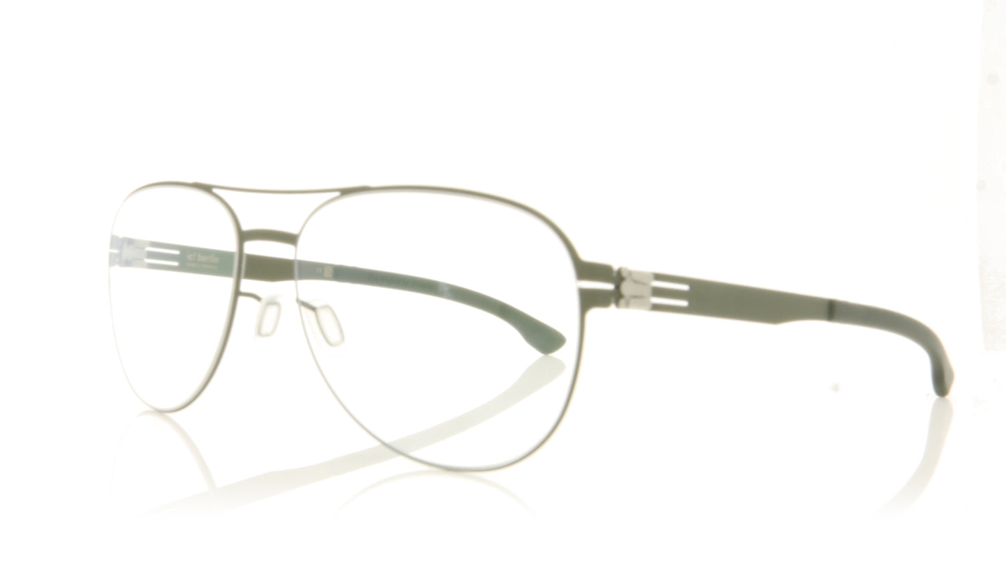 ic! berlin Wolfener MDG Moss Dark Green Glasses - Angle