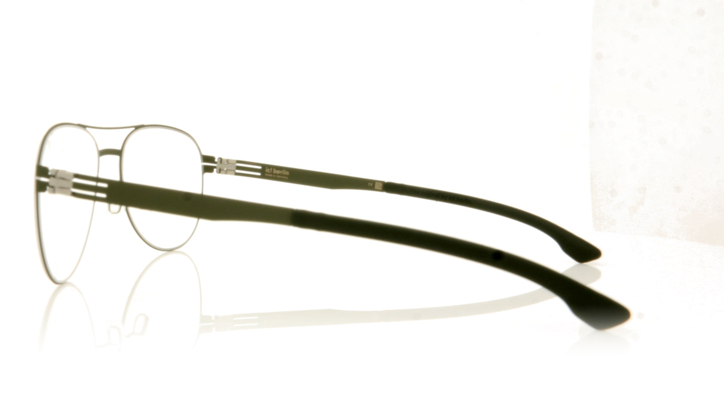ic! berlin Wolfener MDG Moss Dark Green Glasses - Side