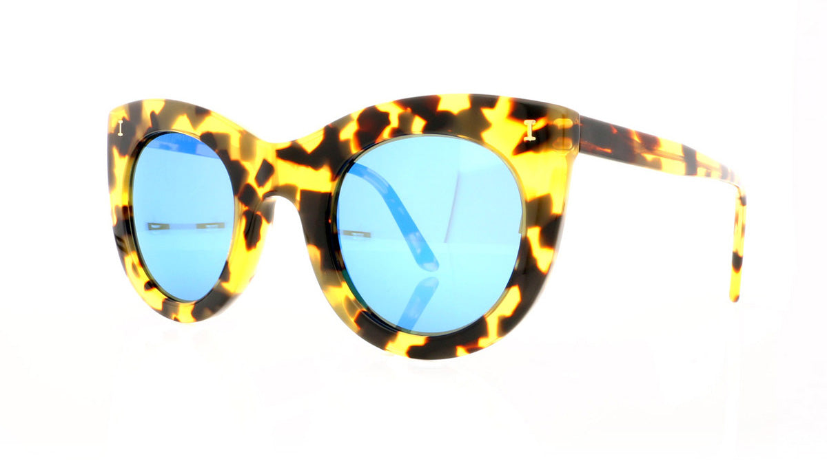 Illesteva Boca C12 Honey Tortoise Sunglasses - Angle