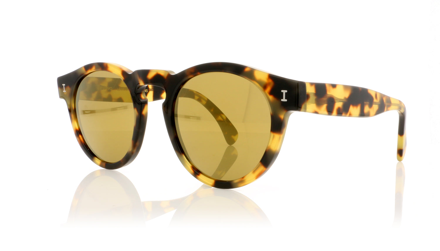 Illesteva Leonard 04GOM Tortoise Sunglasses - Angle