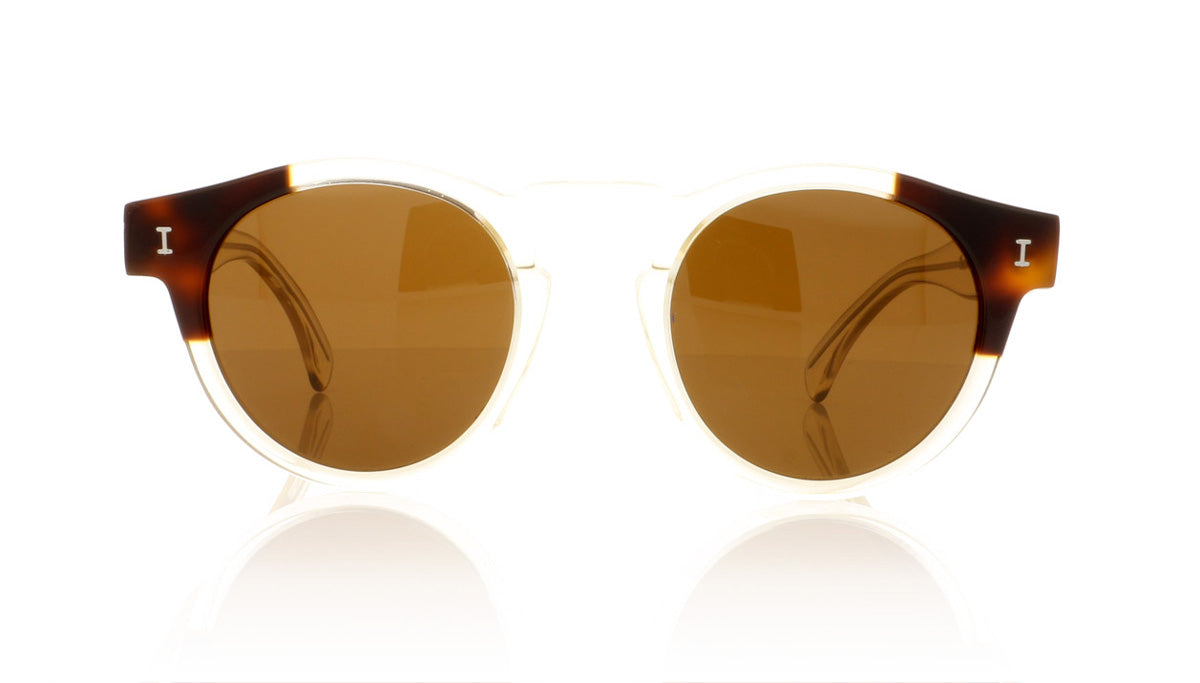 Illesteva Leonard 160 Split Havana Champagne Sunglasses - Front