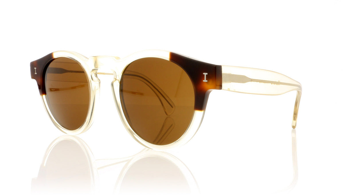 Illesteva Leonard 160 Split Havana Champagne Sunglasses - Angle