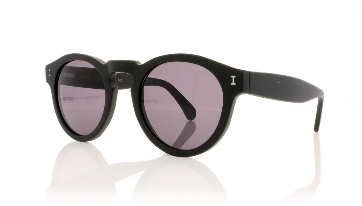 Illesteva Leonard C.02 Matte Black Sunglasses - Angle