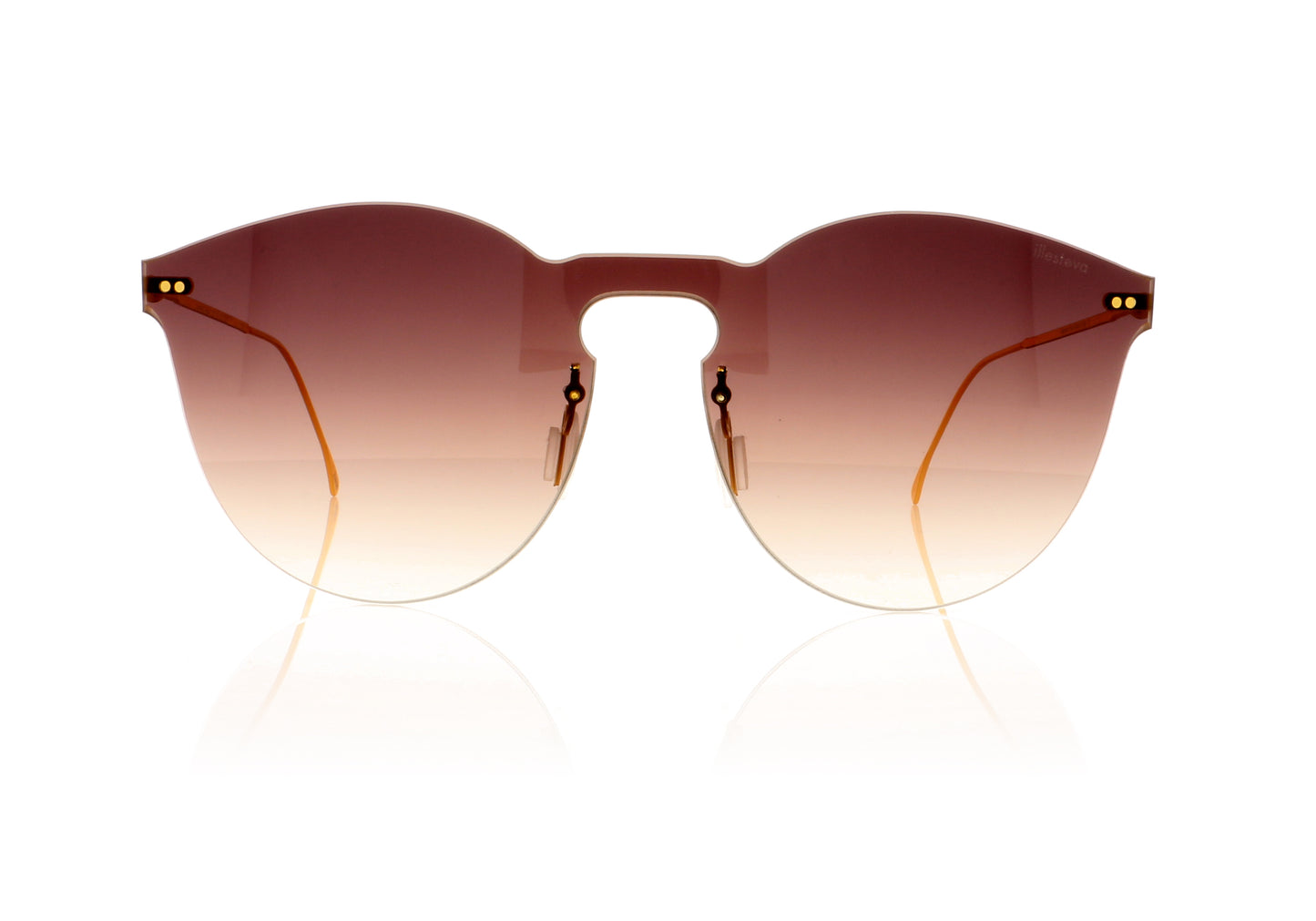 Illesteva Leonard 2 Mask C23 Gold Sunglasses - Front