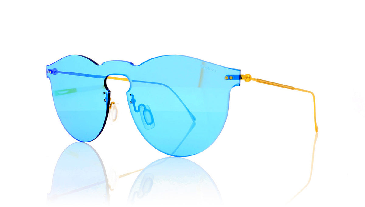 Illesteva Leonard Mask 3 Light Blue Sunglasses - Angle