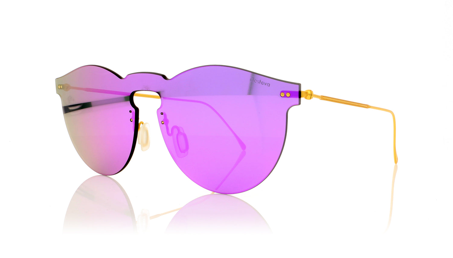 Illesteva Leonard Mask 5 Pink Sunglasses - Angle