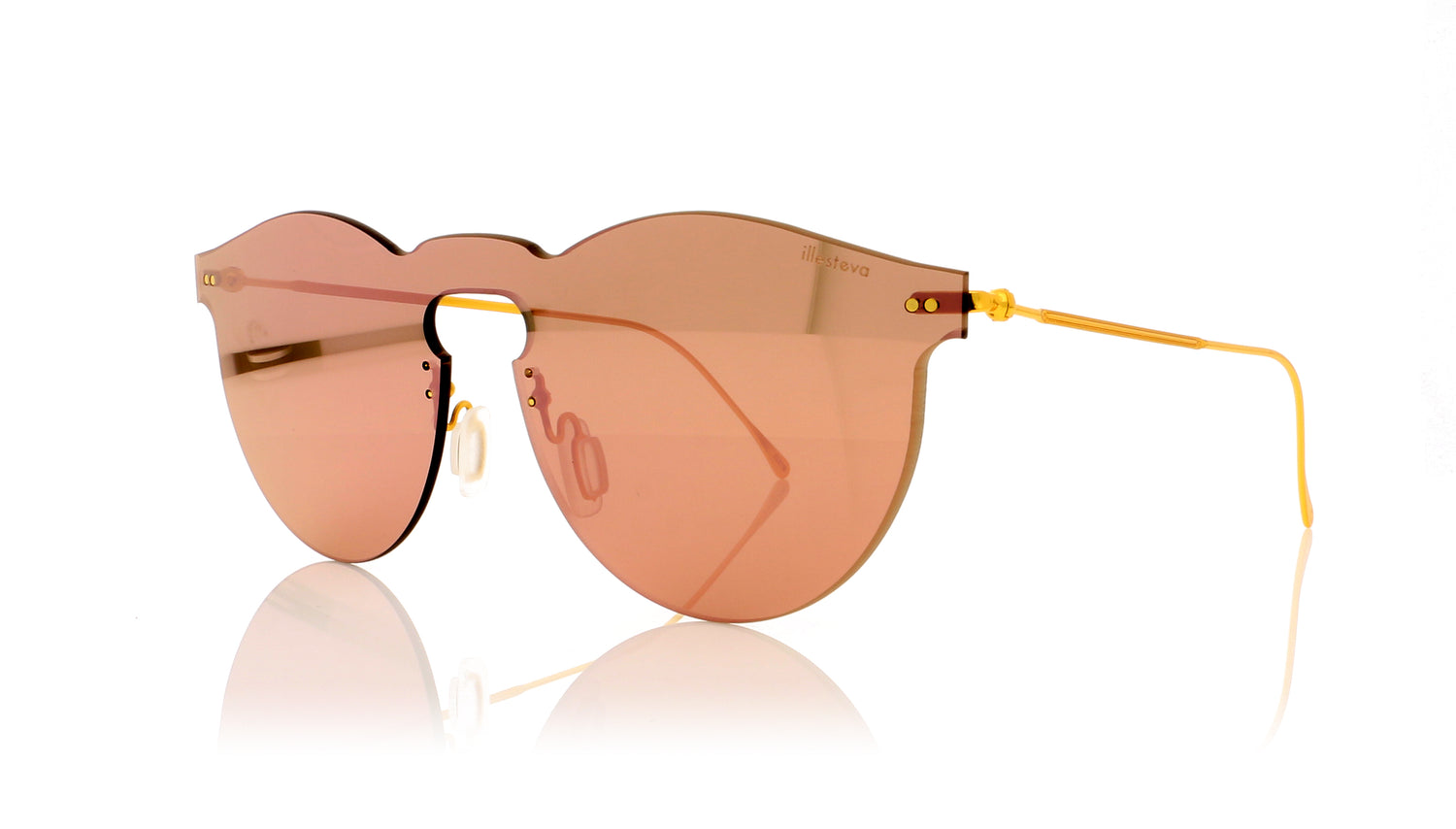 Illesteva Leonard Mask 43 Bright rose Sunglasses - Angle