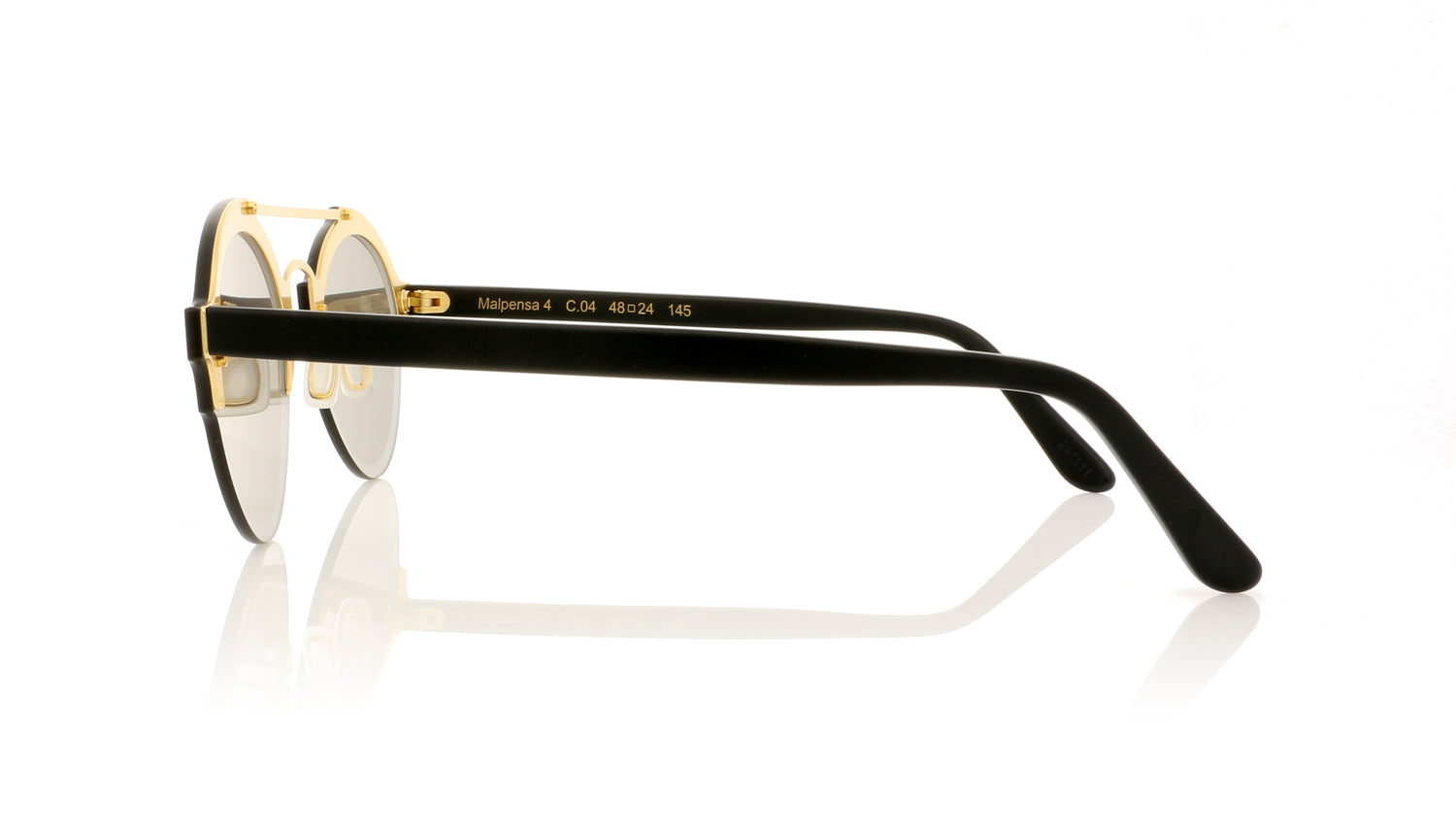 Illesteva Malpensa 4 4 Matte Black Sunglasses - Side