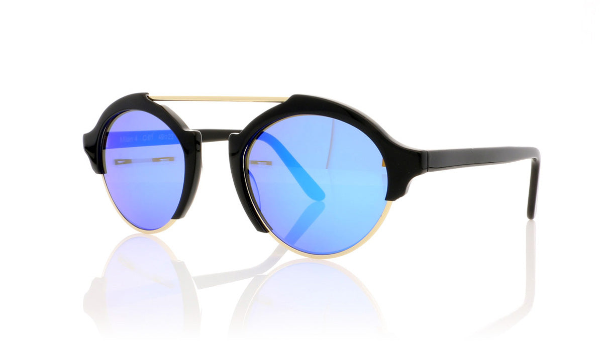 Illesteva Milan C01 Black Sunglasses - Angle