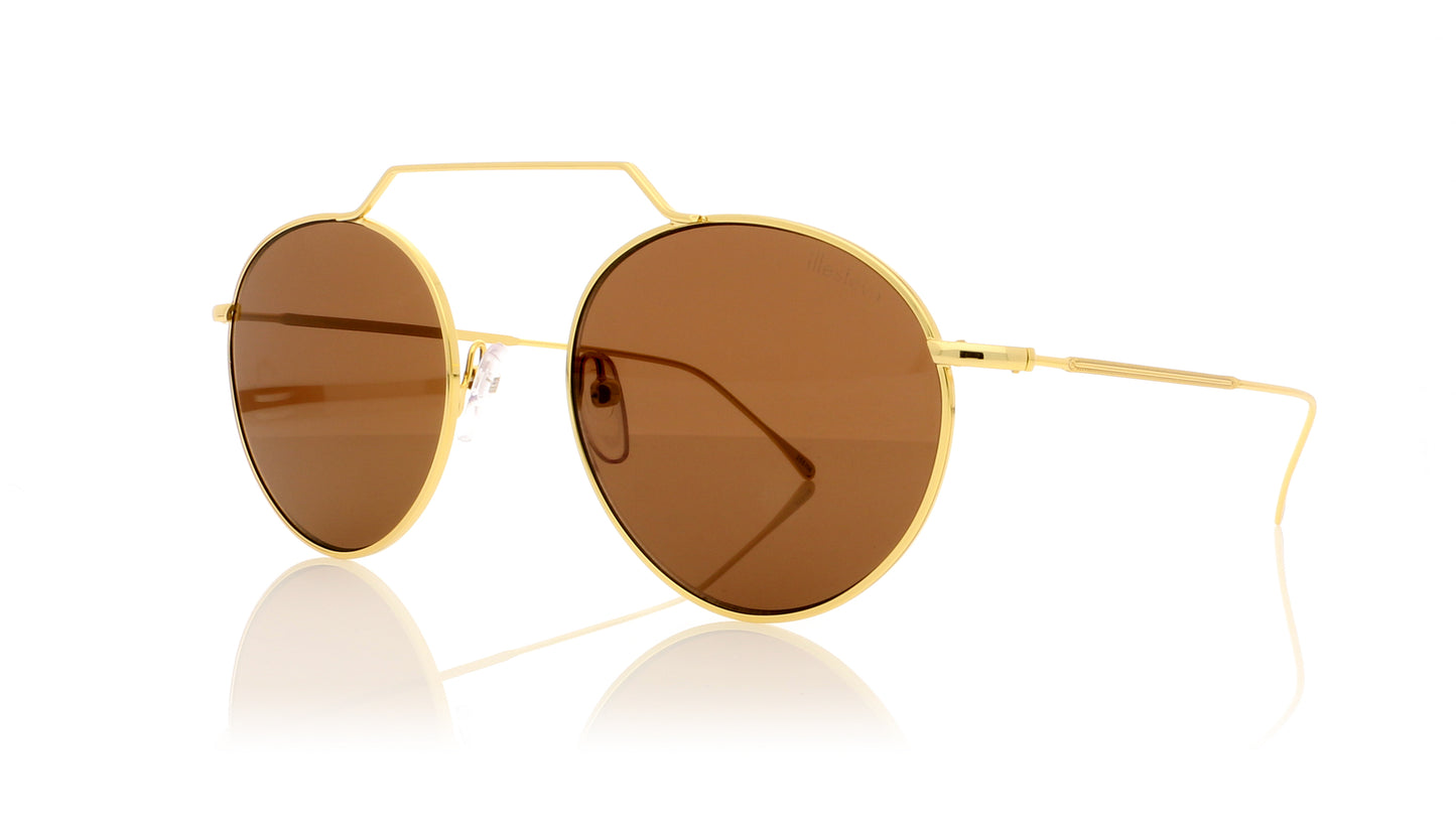 Illesteva Wynwood 2 7A Gold Sunglasses - Angle