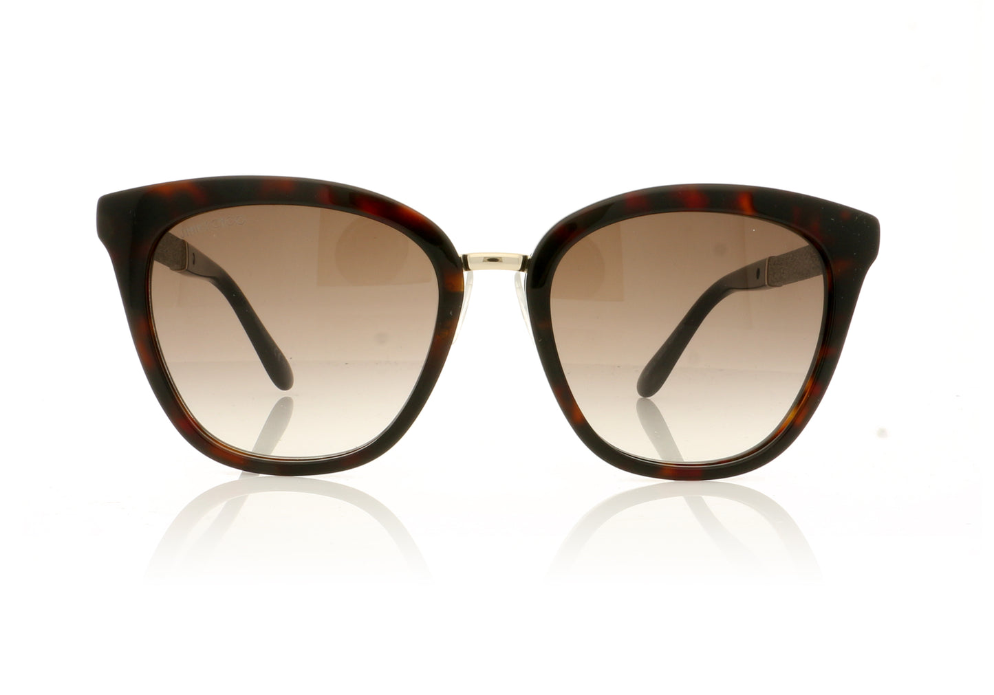 Jimmy Choo Fabry KBE JS3 Glitter Black Sunglasses - Front