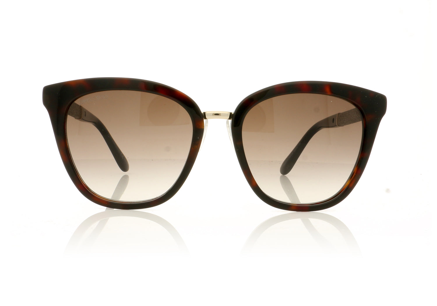 Jimmy Choo Fabry KBE JS3 Glitter Black Sunglasses - Front
