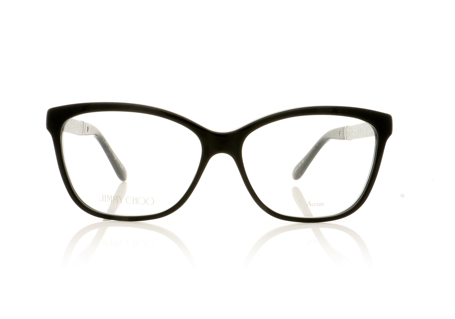 Jimmy Choo JC 105 FA3 Glitter Black Glasses - Front
